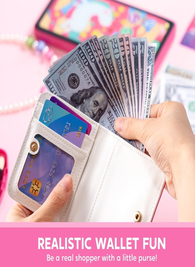 SYNCFUN Play Purse Set for Little Girls, 27 PCS Princess Toy Set with Handbags, Makeup, Phone, Wallet, Jewelry, Lipstick & Keys, for Girls 3 4 5 6 Years Old Toddlers Kids - Image 4